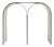 White Arch Stool in Steel and Plaster by Pietro Franceschini For Sale