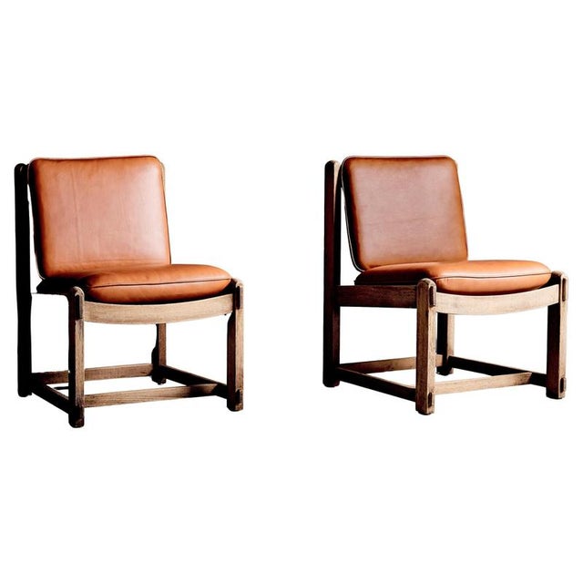 Oak and Aniline Leather Lounge Chair, Germany, 1940s For Sale - Image 14 of 14