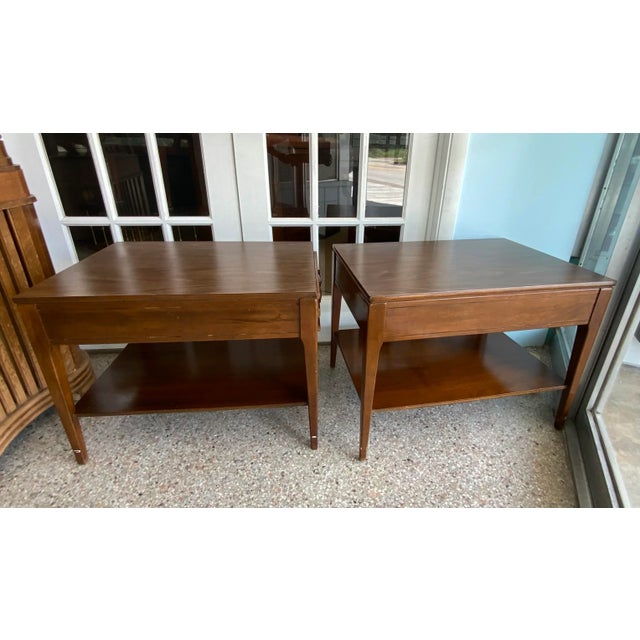 Mid 20th Century Mid 20th Century Mersman Mid Century Single Drawer End Tables - a Pair For Sale - Image 5 of 12