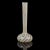 Beautiful vintage Murano hand blown green and white ribbons Italian art glass soliflore flower vase. The piece is...