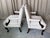 Mid 20th Century Pair of Vintage Queen Anne Style Club Chairs For Sale - Image 5 of 11