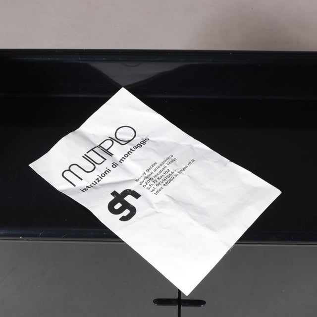 Low Black Plastic Model Multiplo Cabinet by Guzzini for Kastilia, Italy, 1970s For Sale - Image 12 of 14