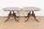 Baker Furniture Style Georgian Banded Mahogany Double Pedestal Extension Dining Table, Newly Refinished For Sale - Image 9 of 12