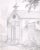 André Roland Brudieux - the Church - Original Pencil on Paper - Mid-20th Century For Sale - Image 3 of 3