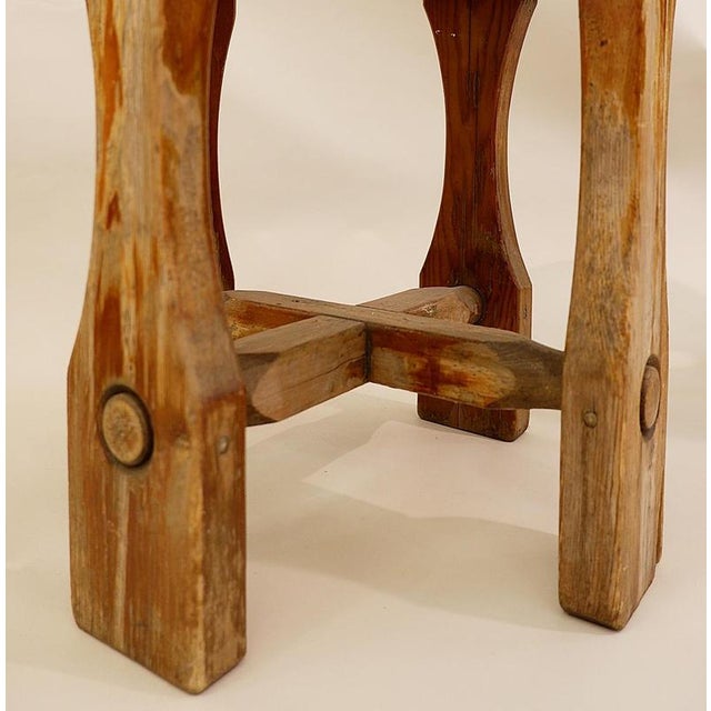 Pine Stools, Sweden, 1940s, Set of 3 For Sale - Image 11 of 13