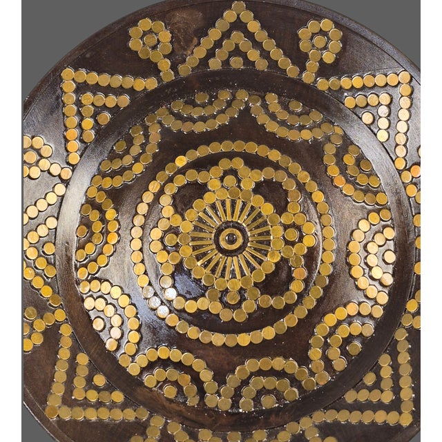 Polish Folk Art Tatra Mountain Wood With Brass Inlay Decorative Dish For Sale - Image 6 of 10