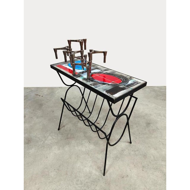 Vintage Magazine Rack Tile Side Table from Belarti, 1960s For Sale - Image 4 of 8