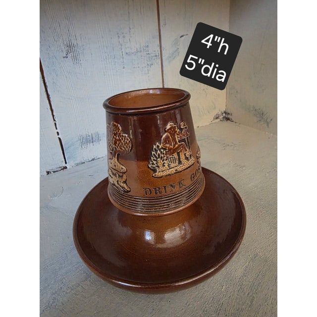Antique Tavernware Advertising Doulton Match Holder and Striker For Sale In San Antonio - Image 6 of 10
