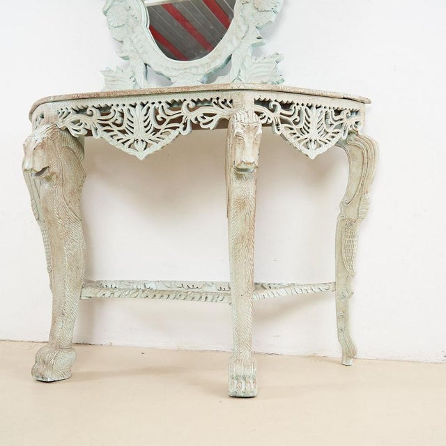 Console Table with Oriental Mirror For Sale - Image 14 of 16