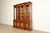 French Baker Furniture Style French Regency Carved Walnut Lighted Breakfront Bookcase Cabinet For Sale - Image 3 of 12