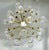 Italian sputnik chandelier with 40 clear Murano glass globes carefully hand blown with bubbles inside the glass using...