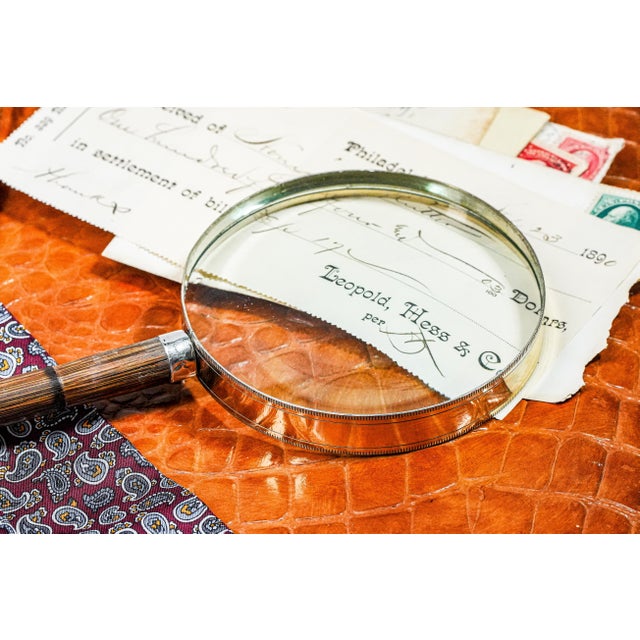 Victorian Luxury Desk Accessory Antique Victorian Parasol Handle Magnifying Glass Home Decor Prop For Sale - Image 3 of 12