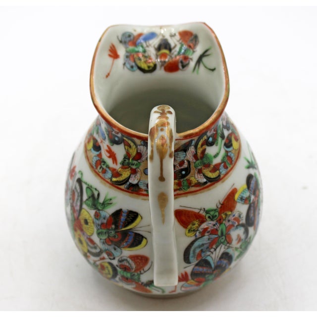 Late 19th Century Circa 1880 Chinese Export Porcelain Thousand Butterfly Creamer For Sale - Image 5 of 8