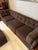Mid-Century Modern Vintage 1970s Modular Brown Velvet “Playpen” Sofa and Ottoman After Milo Baughman For Sale - Image 3 of 7