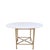 Contemporary Jerome Outside Dining Table in Reed Brass Finish by Michael Taylor For Sale - Image 3 of 3