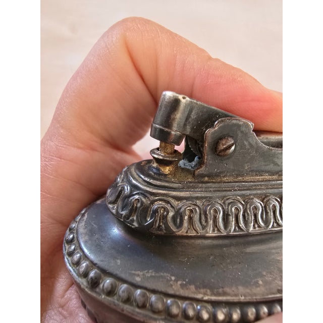 Ronson Vintage Ronson Queen Anne Silver-Plated Table Lighter For Sale - Image 4 of 11