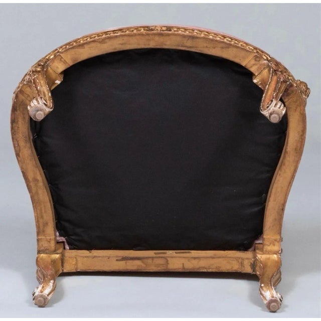 Late 19th Century Louis XV Style Carved Giltwood Armchair For Sale - Image 9 of 12