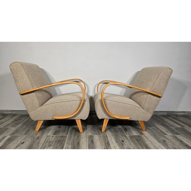 Lounge Chairs from Jindrich Halabala, 1940s, Set of 2 For Sale - Image 4 of 11