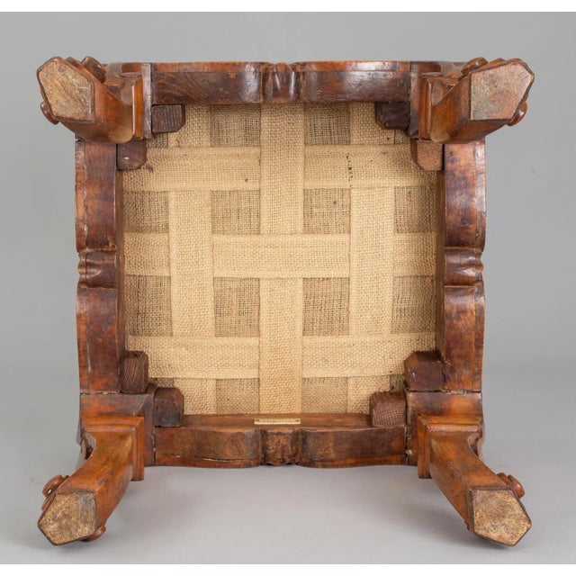 Antique English Bird's Eye Maple Stool For Sale - Image 9 of 10