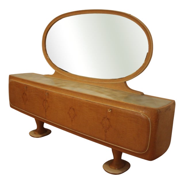 Vintage Sideboard with Mirror by Vittorio Dassi, Italy, 1950s For Sale