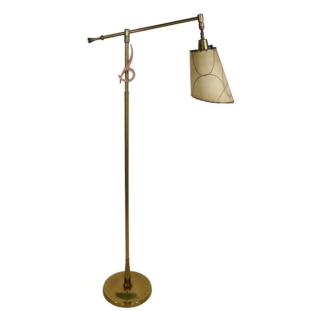 Brass Mid Century Floor Lamp by Rembrandt C. 1950's For Sale - Image 8 of 12