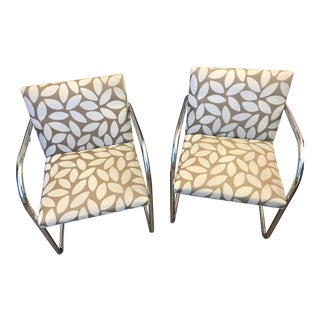 Knoll Mies Van Der Rohe Tubular Brno Chairs - a Pair For Sale