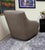 W. Schillig Leather Nikki Swivel Lounge Chair For Sale - Image 9 of 12