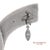Silver 18k 750 Solid White Gold Marquise Shape Natural Diamond Leaf Drop Earrings, A Pair For Sale - Image 8 of 9