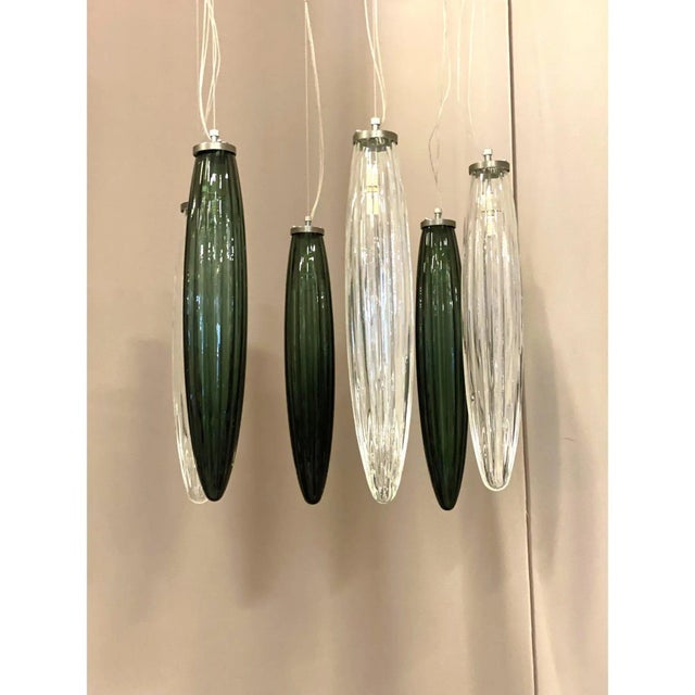 Green Swords Murano Glass Little Cascade by Simoeng For Sale - Image 6 of 6