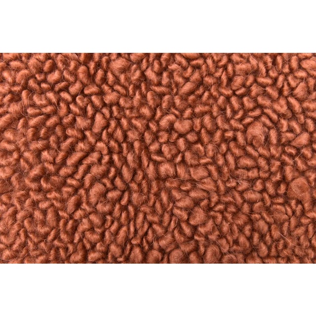 Terra Cotta 1970s Turkish Handloom Home Living Terracota Rug For Sale - Image 8 of 9