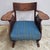 Arts and Crafts Adirondack Mission Oak & Blue Upholstered Lounge Chair, Circa 1920s For Sale In Washington DC - Image 6 of 7