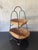 Vintage Mid-Century Rattan & Iron Two-Tier Basket in the Manner of Tony Paul For Sale In Miami - Image 6 of 7