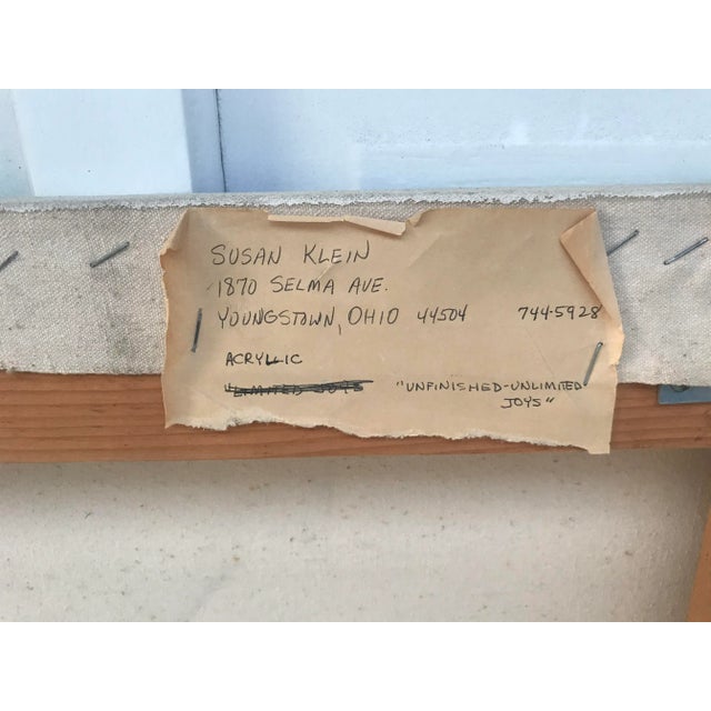 Mid 20th Century Vintage Abstract "Unfinished-Unlimited Joys" Multimedia Painting For Sale - Image 5 of 6