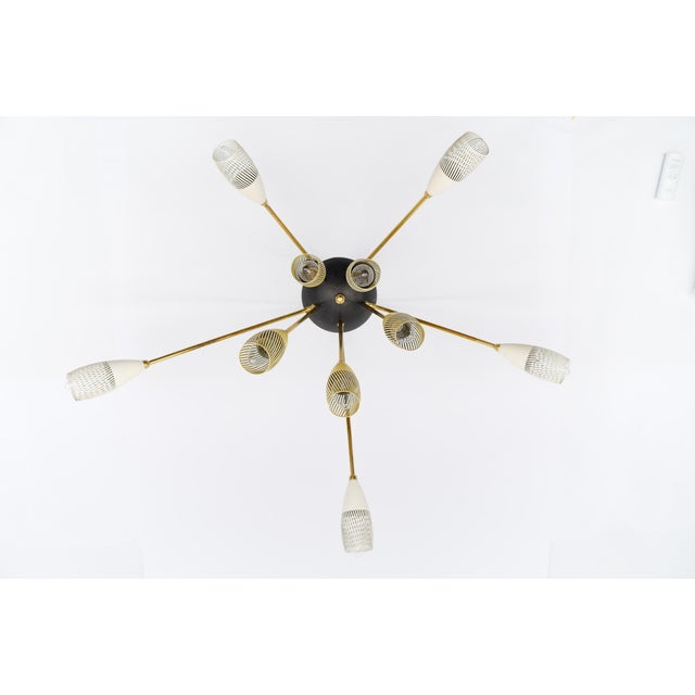 Sputnik Ceiling Lamp in the style of Arteluce, Italy, 1950s For Sale - Image 10 of 18