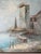 Sky Blue Vintage Caroline Burnett Impressionist European Coastal Landscape Oil on Canvas Painting, Framed For Sale - Image 8 of 11