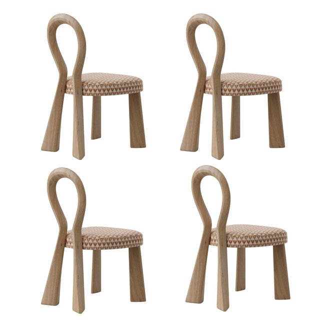 Textile Mary III Dining Chairs by Ottiu, Set of 4 For Sale - Image 7 of 7