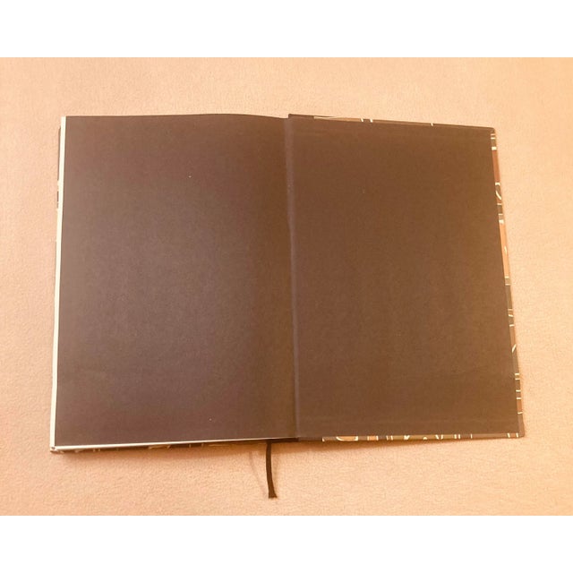 Amber 1990s Hand Made in Germany Graphic Alphabet Textile/Paper Bound Notebook, Ivory Acid Free Blank Pages For Sale - Image 8 of 13