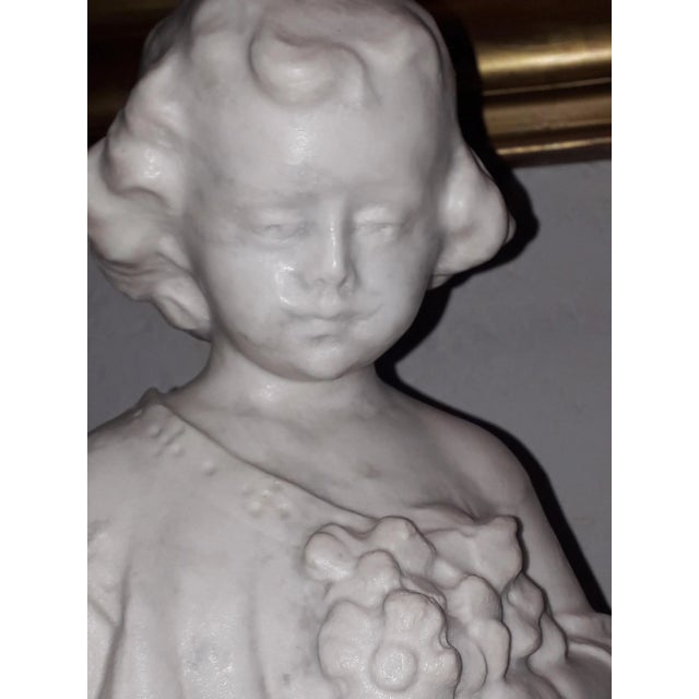 Antique Marble Child Sculpture For Sale - Image 9 of 11