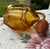 1930s Art Deco Czech Bohemian Cut Amber Glass Dresser/ Vanity Set - 3 Piece Set For Sale - Image 10 of 10