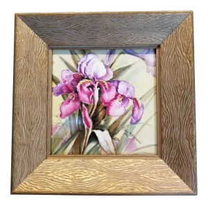 Floral Painting on Porcelain Tile by Sister M Alphonsine