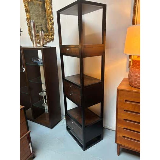 Tall Display Cabinet in Wood, Mid-Century Modern Style, USA, 1970s For Sale - Image 9 of 11