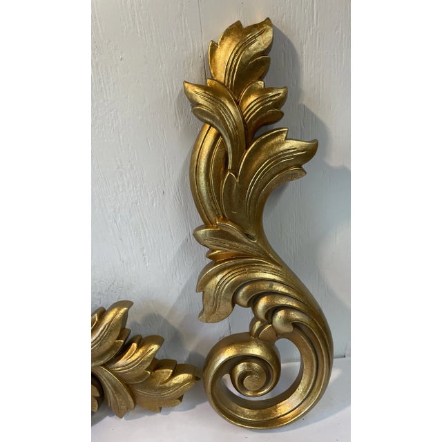 Hollywood Regency Vintage Hollywood Regency Home Interiors Gold Wall Decor- Set of 3 For Sale - Image 3 of 7