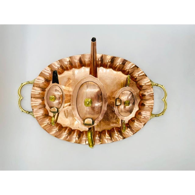 Metal 1940s Mexican Sterling Silver Coffee Tea Service Set W Tray, Mexican Silversmith - 4pcs For Sale - Image 7 of 18