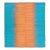 Modern Kilim Flatweave Abstract Designed Blue and Orange Wool Rug For Sale