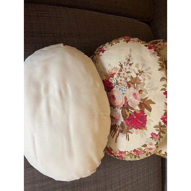 A Set of Four Antique Aubusson Pillows For Sale - Image 9 of 9