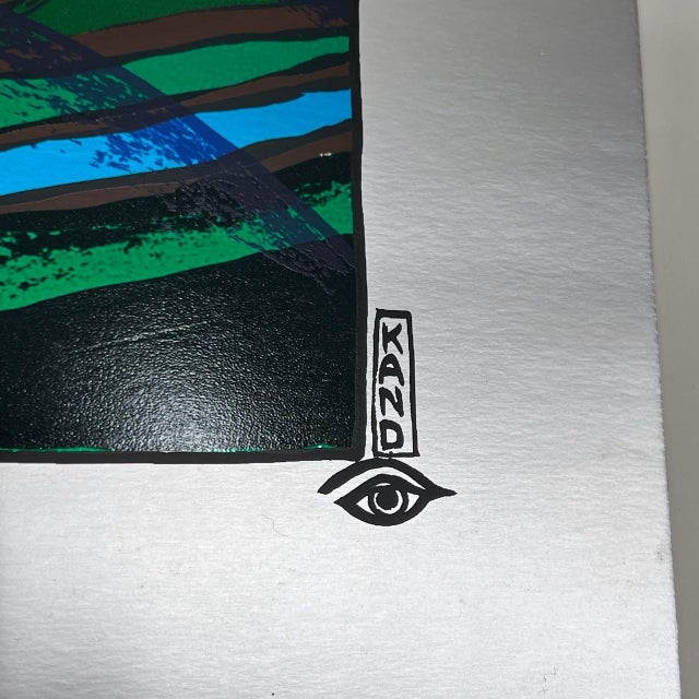 Silver 1972 Helmut Kand "Sun and Moon Beauty Contest" Surrealist Silver Foil Serigraph For Sale - Image 8 of 10