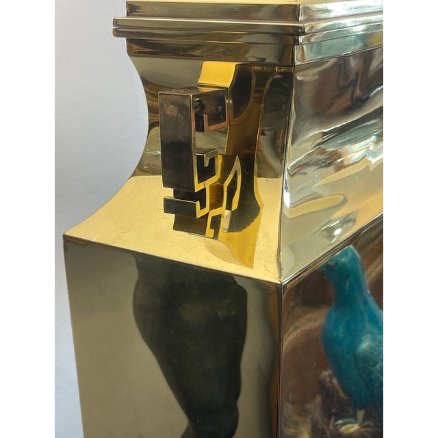 Pair of Large Ming Style Brass Table Lamps, 1960s, Italy For Sale - Image 15 of 18