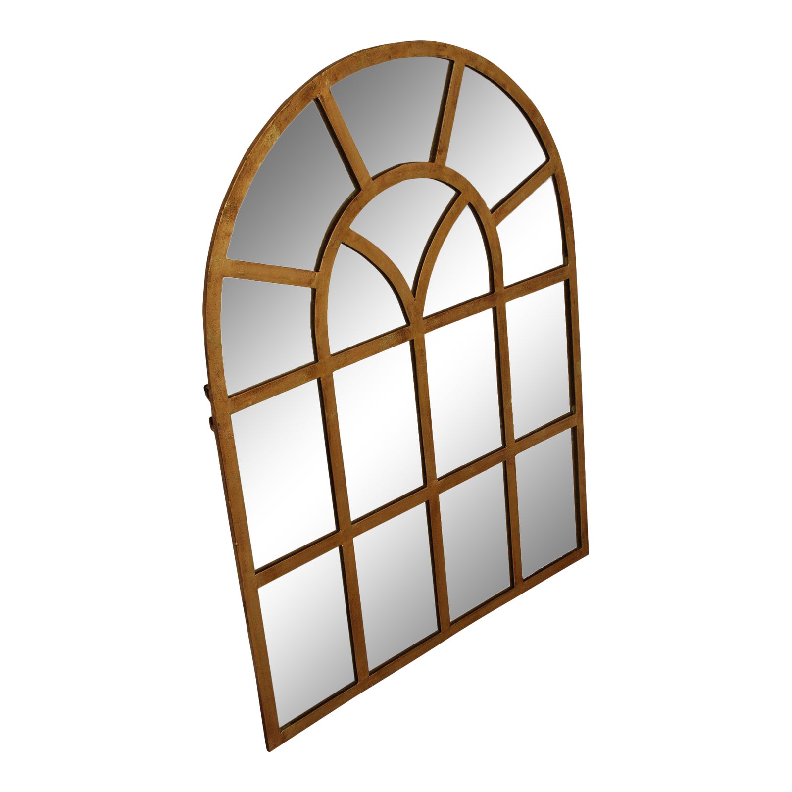 Dr Livingstone Presume Italian Gilt Metal Arched Windowpane Wall