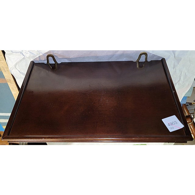 1980s 1980s Bombay Mahogany Queen Anne Shelf For Sale - Image 5 of 7