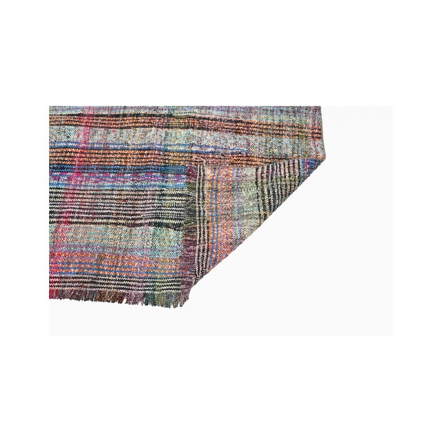 1960s Vintage Small Turkish Rag Rug - 3`4″ X 4`5″ Ft For Sale - Image 5 of 6